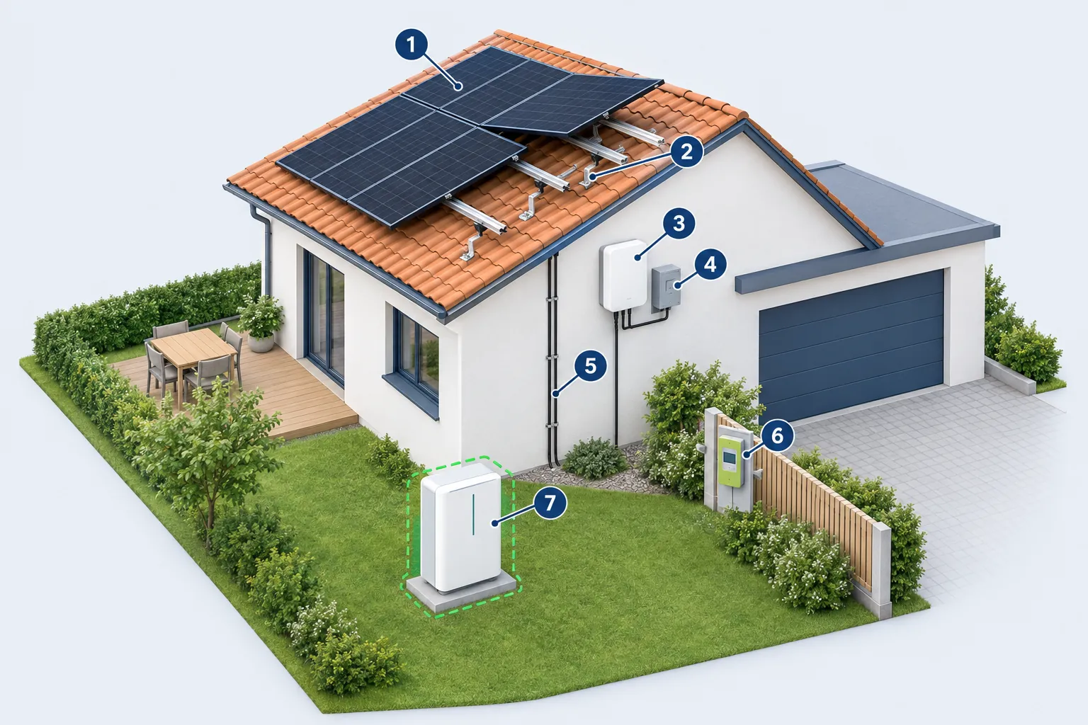 Schéma : Ce que comprend le prix d'une installation solaire